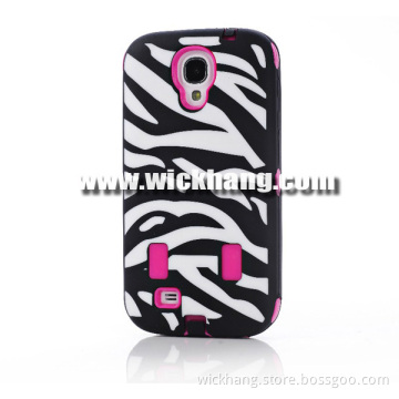 Zebra Hybrid Impact Rugged Case Cover for Samsung Galaxy Siv S4 I9500